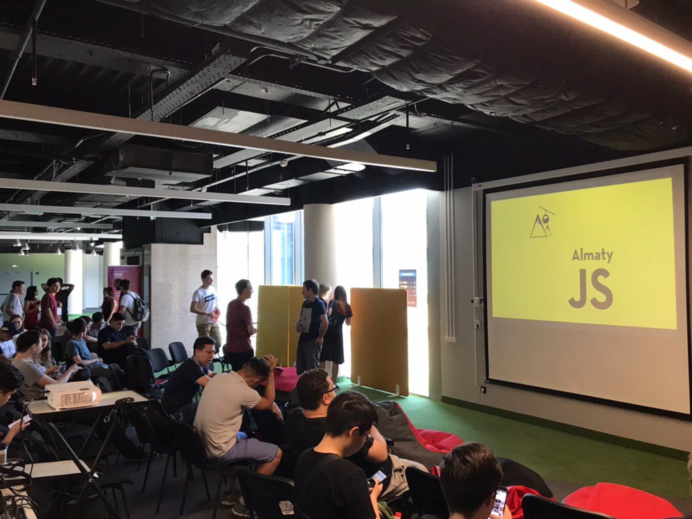 Начало митапа AlmatyJS #1