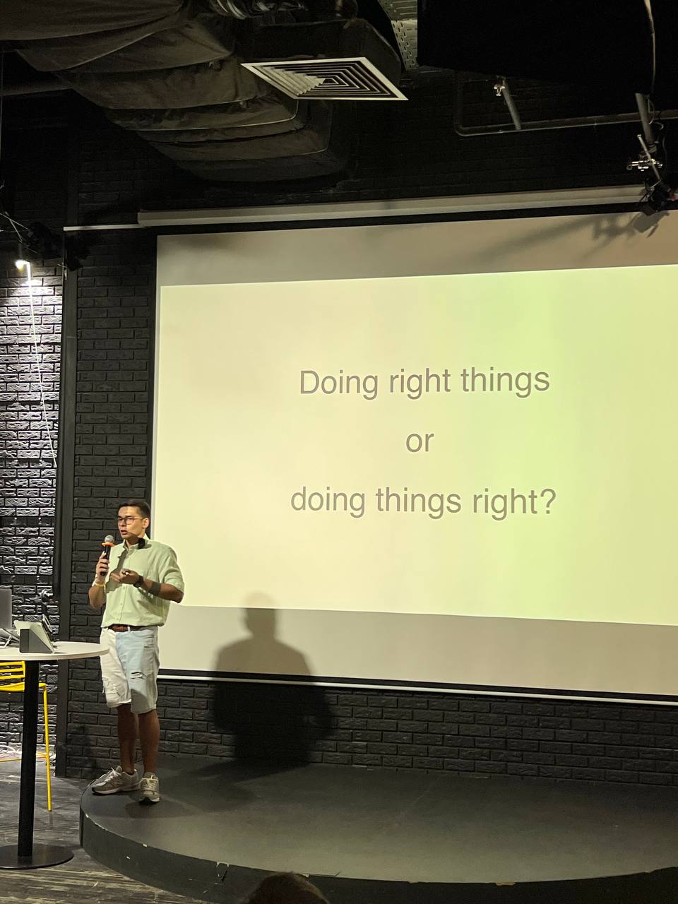 Фото с митапа AlmatyJS #3